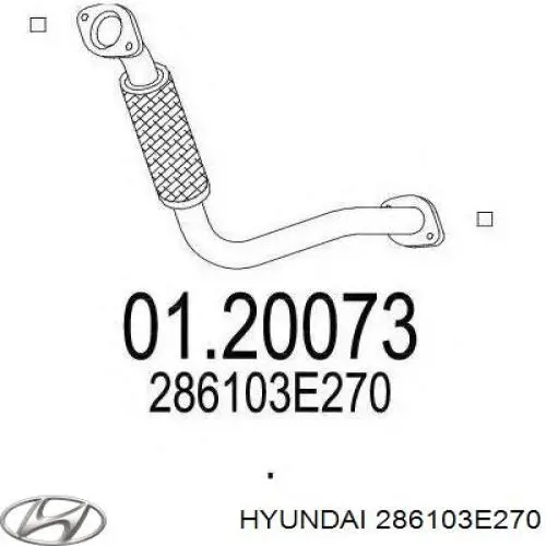Купить 286103E270 Hyundai/Kia Передняя часть глушителя