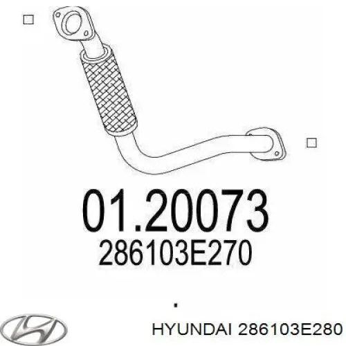 286103E280 Hyundai/Kia Глушитель, передняя часть
