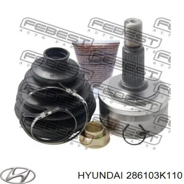 286103K110 Hyundai/Kia Штаны глушителя передние