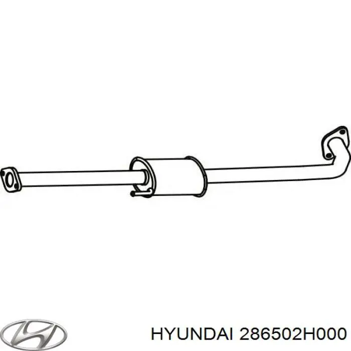 286502H000 Hyundai/Kia глушитель, центральная часть