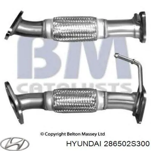 286502S300 Hyundai/Kia silenciador, parte central