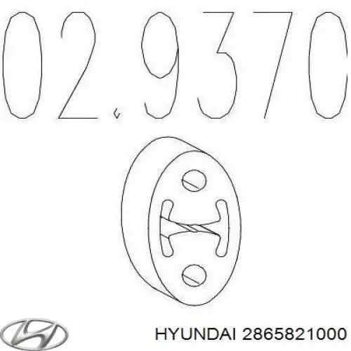 2865821000 Hyundai/Kia подушка крепления глушителя