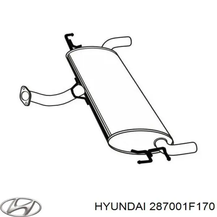 287001F170 Hyundai/Kia глушитель, задняя часть