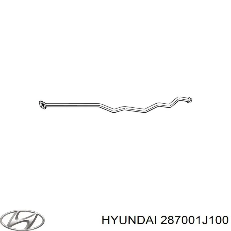 287001J100 Hyundai/Kia глушитель, центральная часть