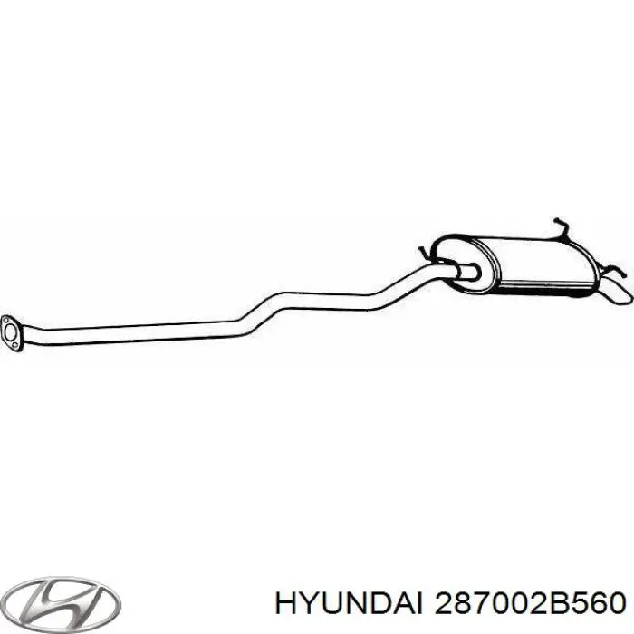 Купить 287002B560 Hyundai/Kia Глушитель задний