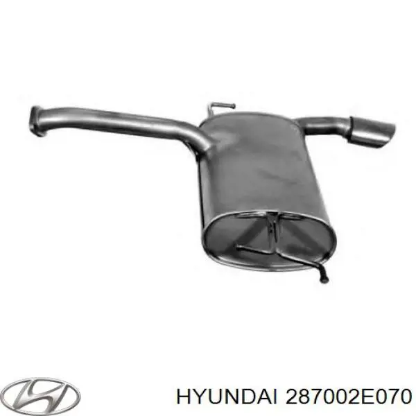 Глушитель, задняя часть 287002E070 Hyundai/Kia