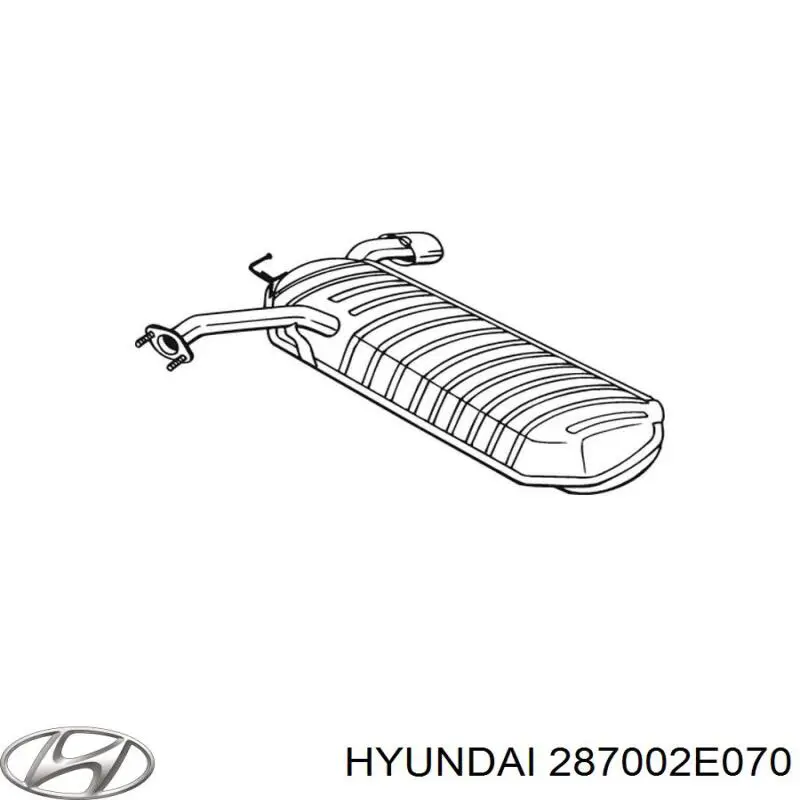 Купить 287002E070 Hyundai/Kia Глушитель задний