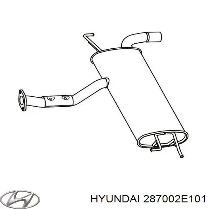 Глушитель, задняя часть 287002E101 Hyundai/Kia