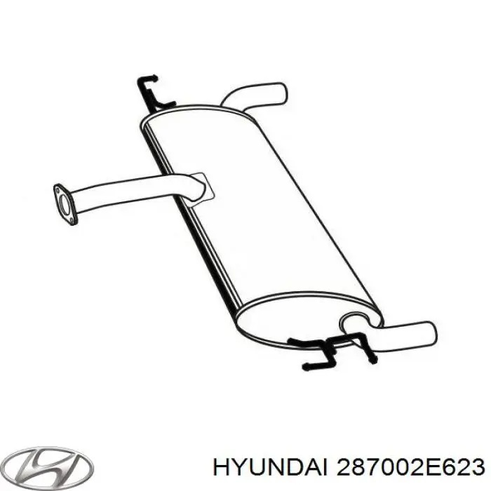 287002E623 Hyundai/Kia глушитель, задняя часть