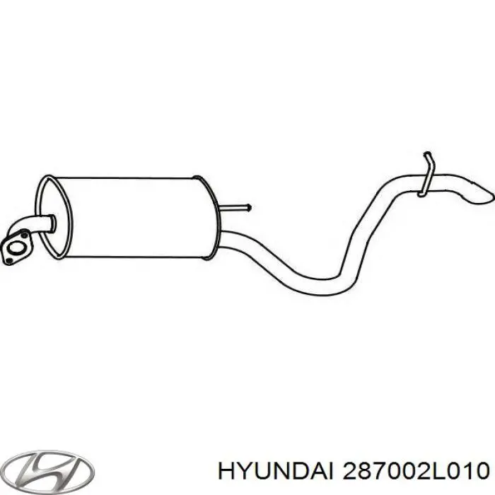 Глушитель задний 287002L010 Hyundai/Kia