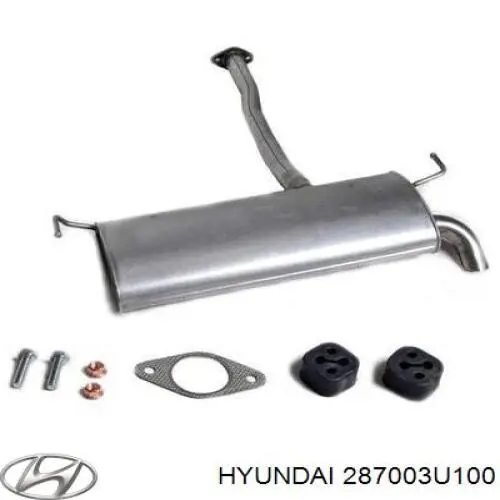 Глушитель задний 287003U100 Hyundai/Kia