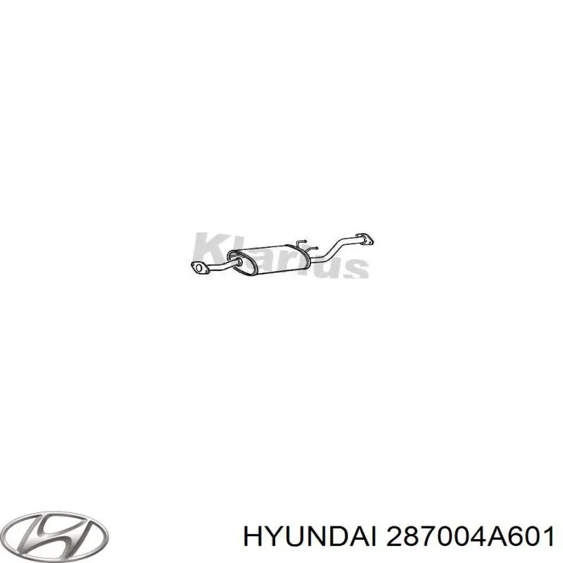 Глушитель, центральная часть Hyundai/Kia 287004A601 цена, от 82.24 USD