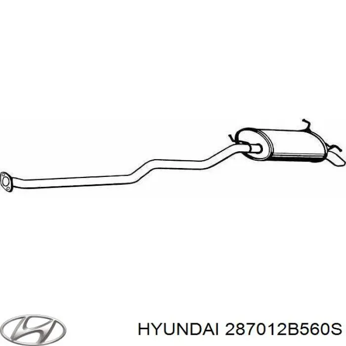 Глушитель задний 287012B560S Hyundai/Kia