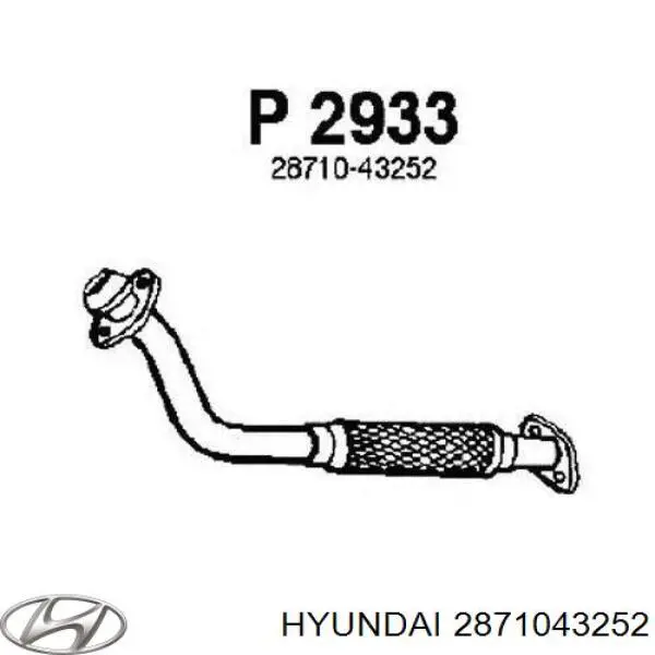 Трубы приемные (штаны) Hyundai/Kia S2871043252
