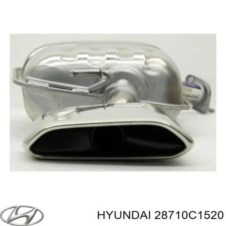 Глушитель, задняя часть на Hyundai Sonata LF