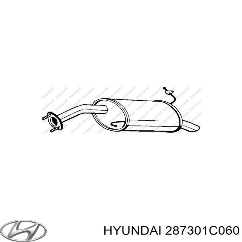 Глушитель задний 287301C060 Hyundai/Kia