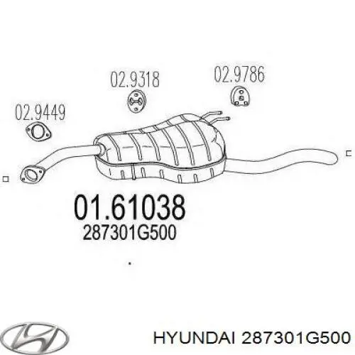 Выхлопная труба на KIA Rio II JB