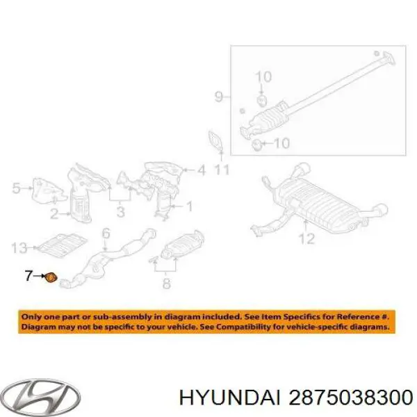Прокладки выхлопной системы Hyundai/Kia 2875038300 цена, от 1.27 USD