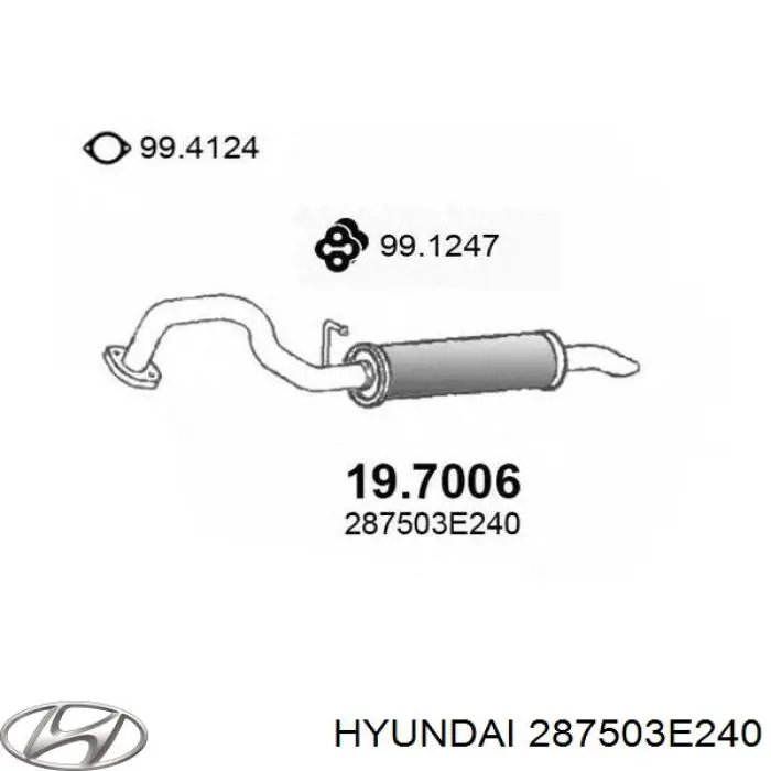 Глушитель, задняя часть 7700818871 Renault (RVI)