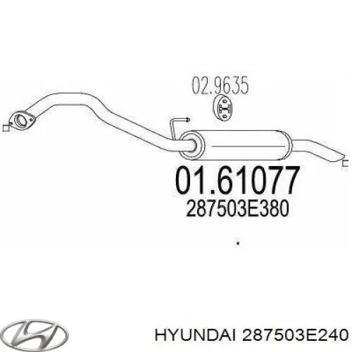 Выхлоп задний Hyundai/Kia 287503E240 цена, от 19.77 USD