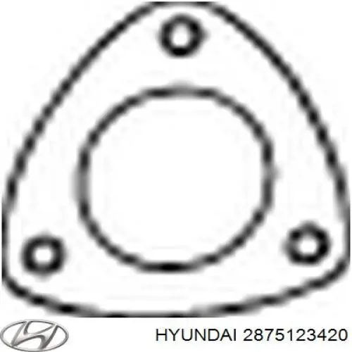 2875123420 Hyundai/Kia прокладка приемной трубы глушителя