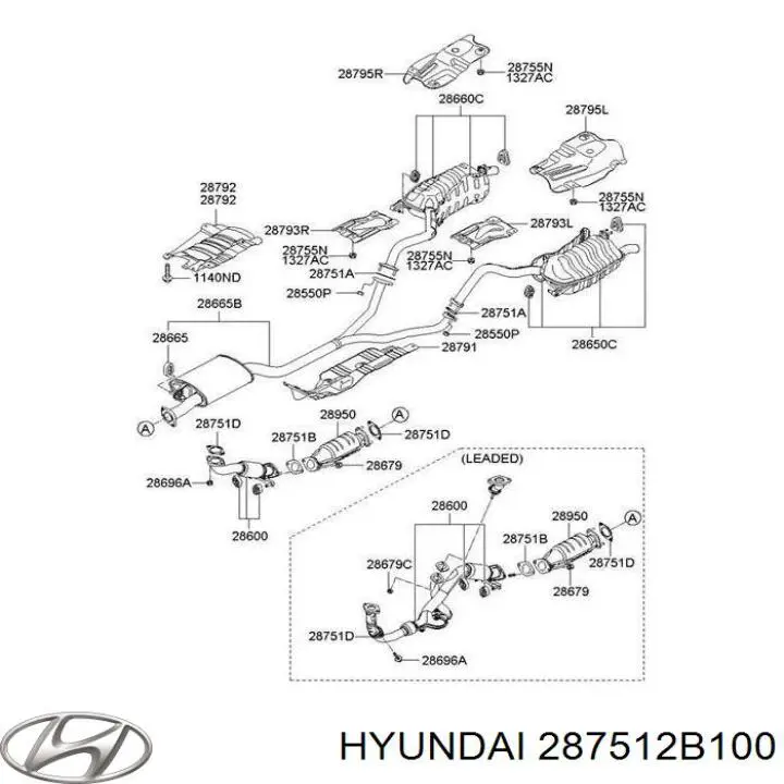 Прокладки выхлопной системы Hyundai/Kia 287512B100 цена, от 3.74 USD