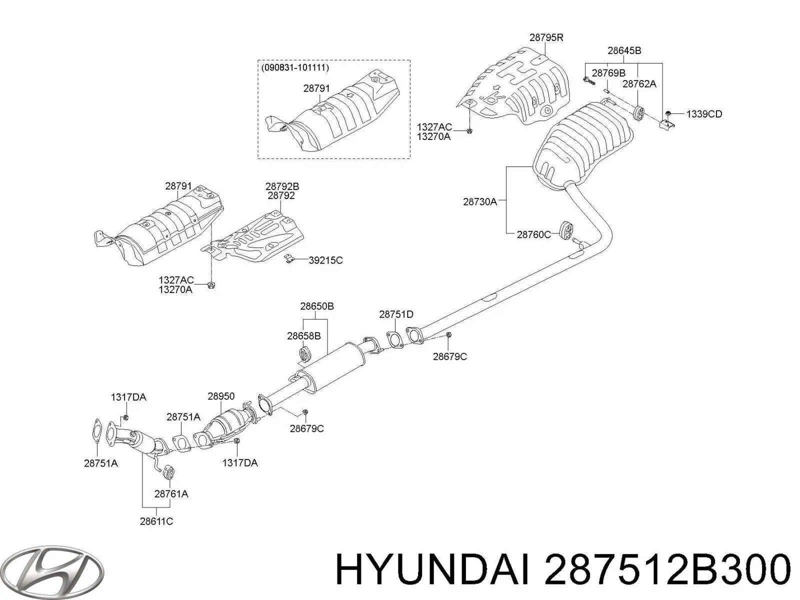 Прокладки выхлопной системы Hyundai/Kia 287512B300 цена, от 4.29 USD