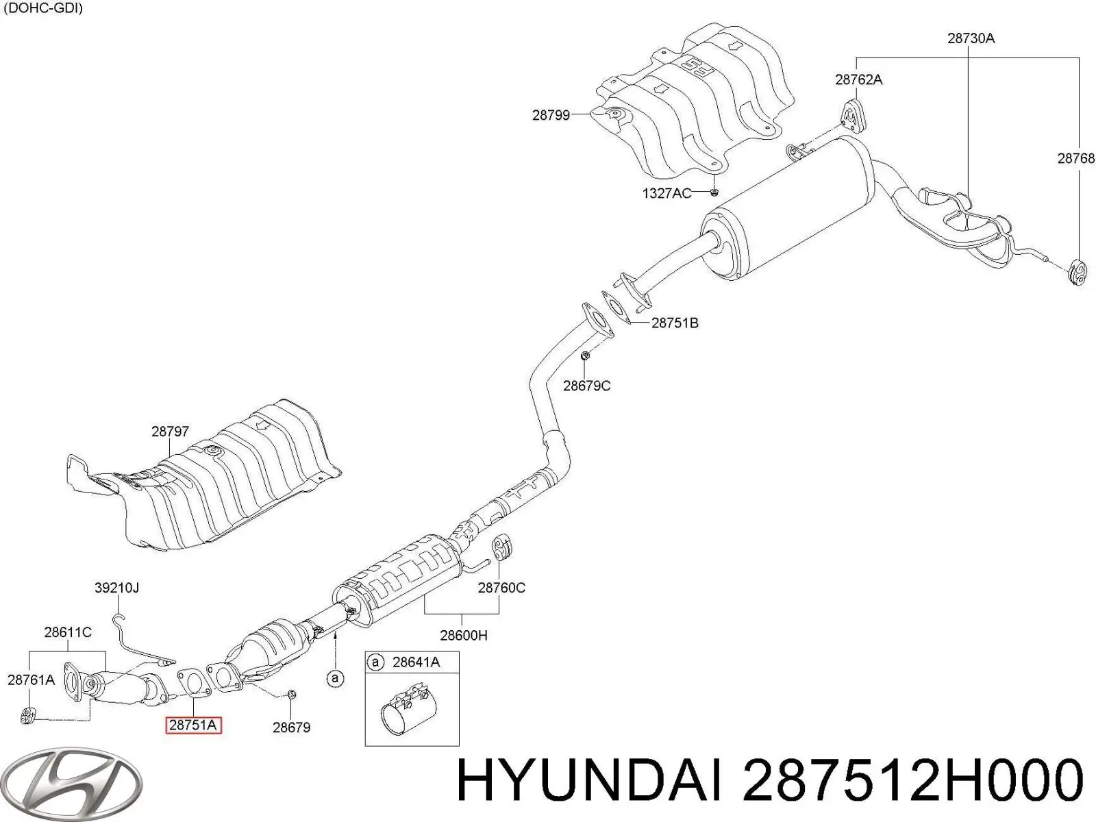  Прокладка глушителя KIA Rio 3