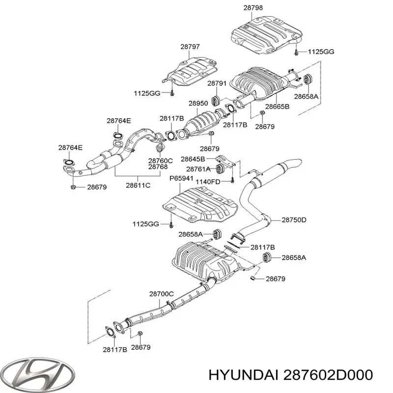 Подушка глушителя 287602D000 Hyundai/Kia