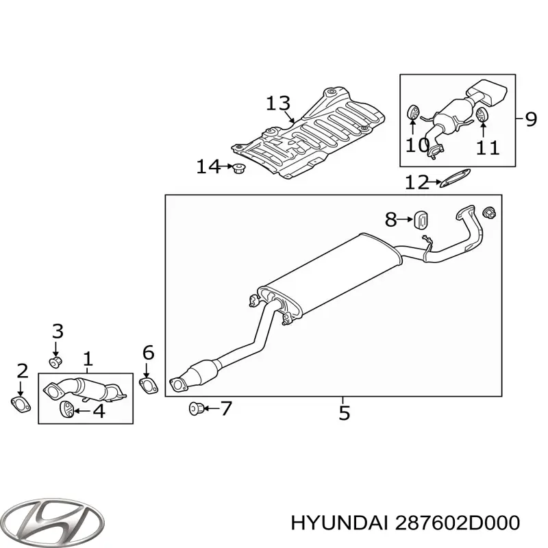 Купить 2876829010 Hyundai/Kia Подвесные подушки глушителя