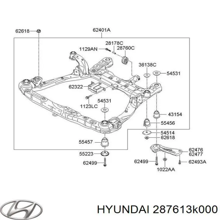  287613K000 Hyundai/Kia