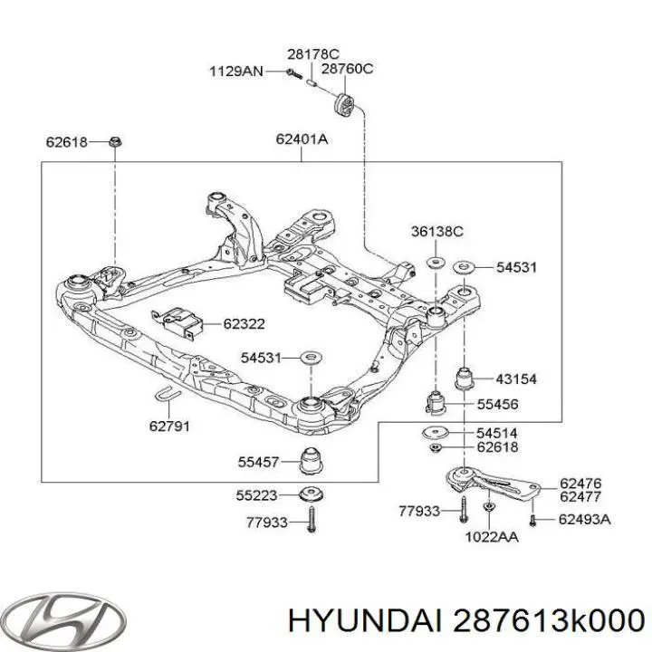 Купить 287613K000 Hyundai/Kia 