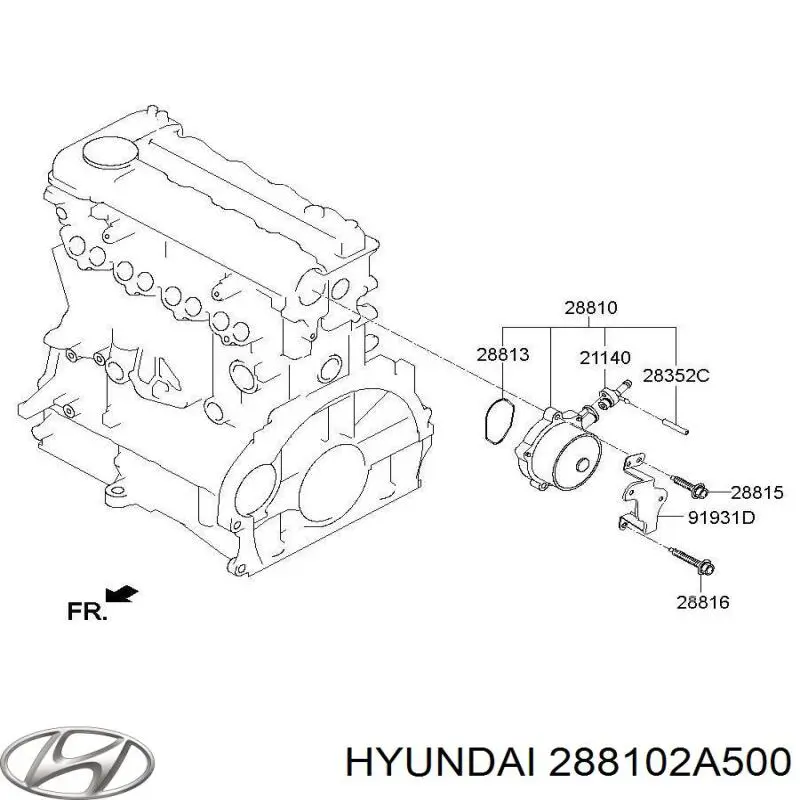 Вакуумный насос Hyundai/Kia 288102A500 цена, от 27.93 USD