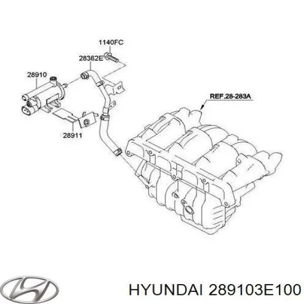 Клапан регулировки давления наддува на Hyundai Santa Fe II 