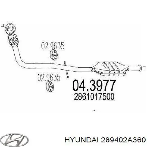  Convertidor - catalisador KIA Cerato I sedan (LD) (2004 - 2008) I