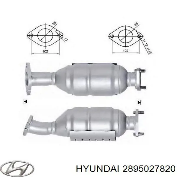 Купить 2895027820 Hyundai/Kia Преобразователь отработавших газов