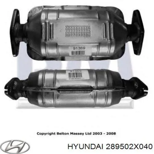 289502X040 Hyundai/Kia конвертор - катализатор