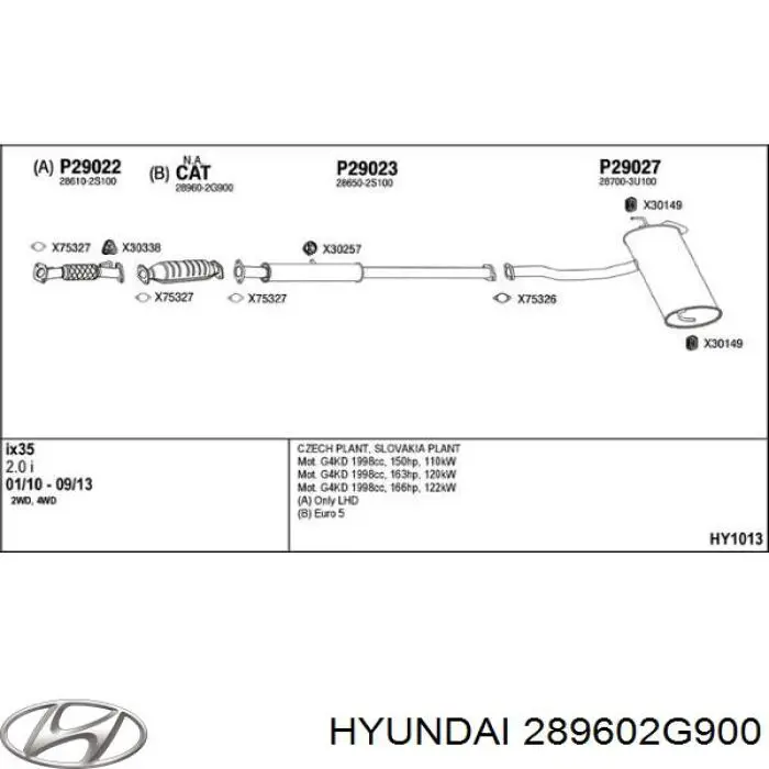  289602G900 Hyundai/Kia