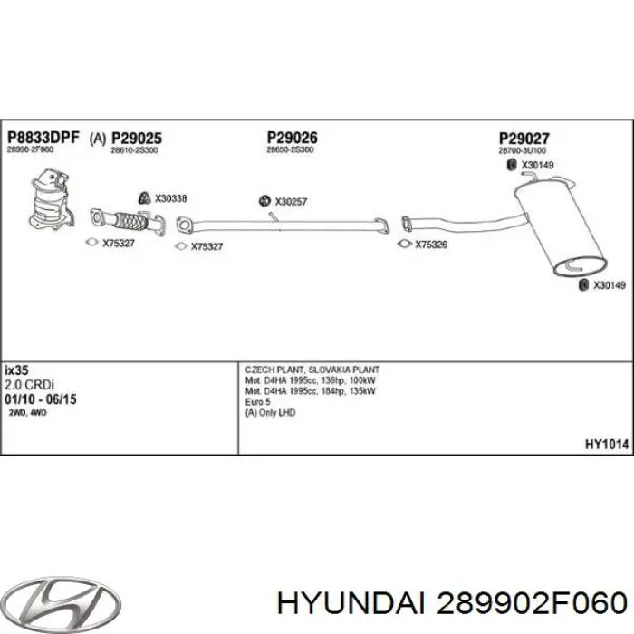 289902F060 Hyundai/Kia 