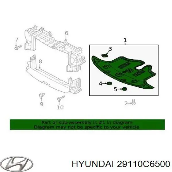 29110C6500 Hyundai/Kia Защита картера двигателя