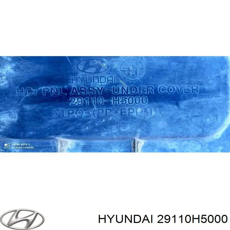 Proteção de motor, de panela (da seção de motor) para Hyundai Accent (SB)