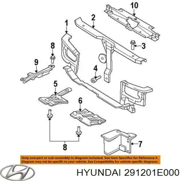 Защита двигателя правая Hyundai/Kia 291201E000 цена, от 5.16 USD