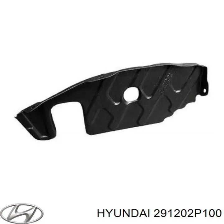 Защита двигателя правая на Hyundai Santa Fe II 