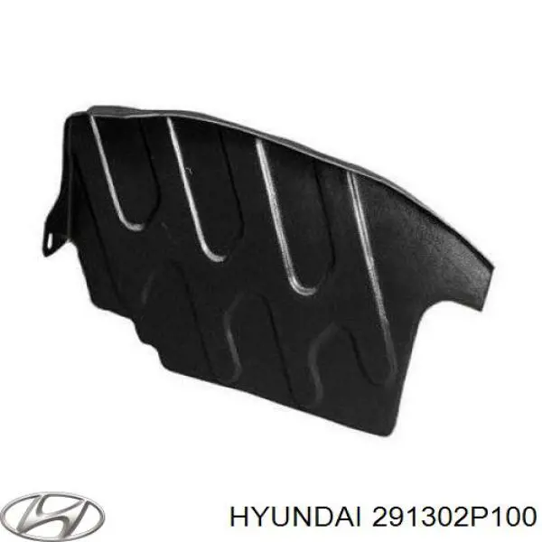 Защита двигателя левая на Hyundai Santa Fe II 