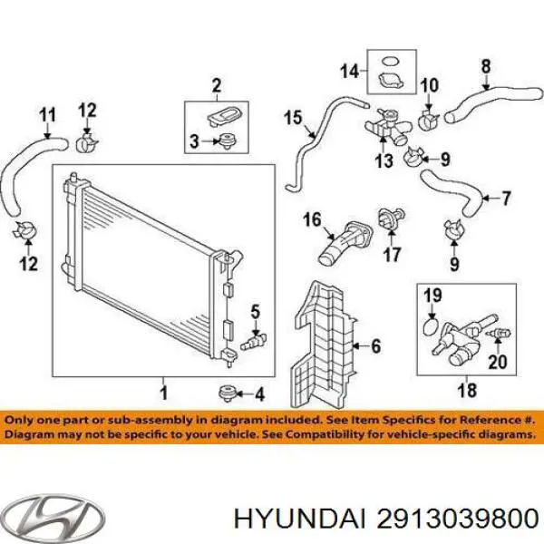 Купить 2913039800 Hyundai/Kia Защита двигателя левая