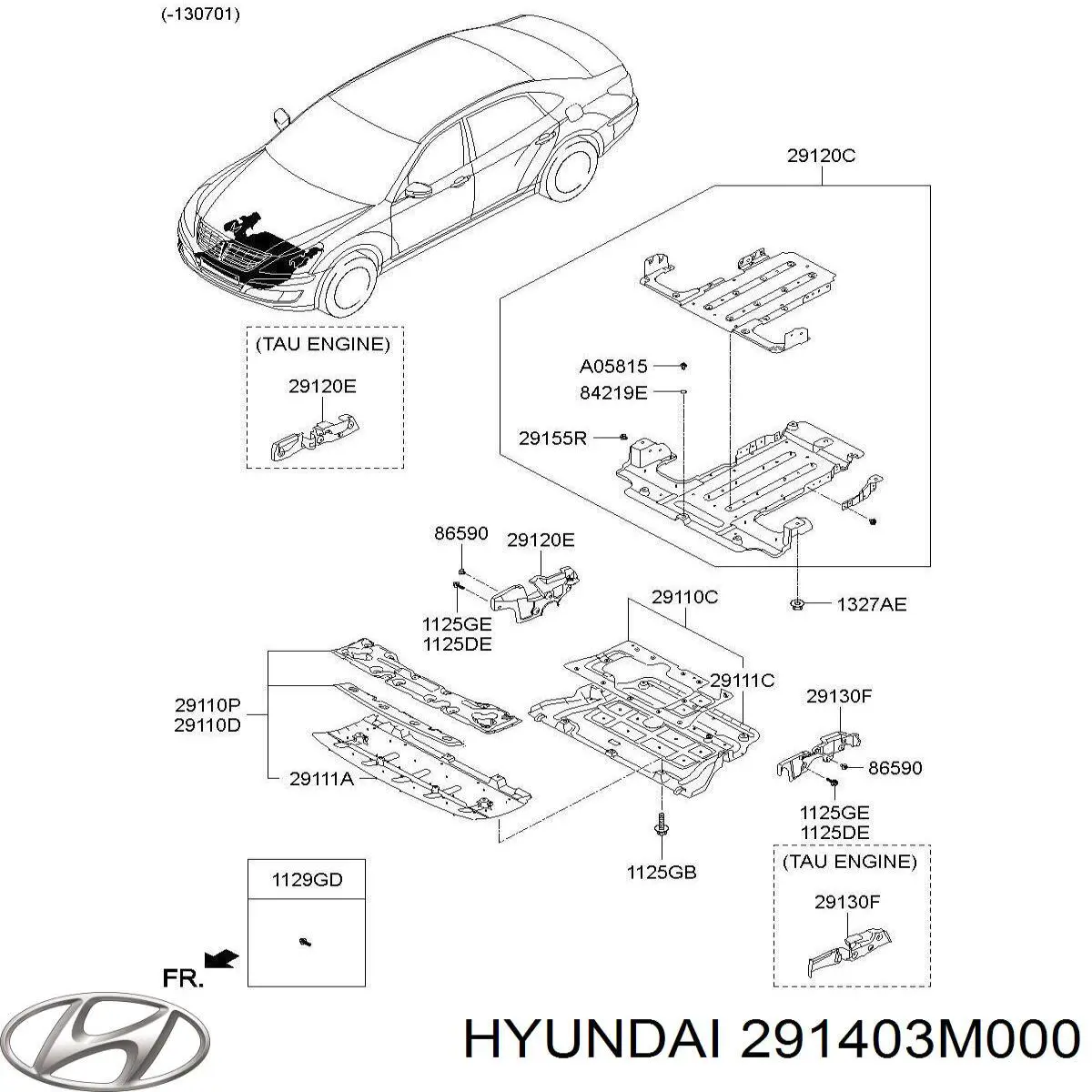  Hyundai/Kia 291403M000 цена, от 285.69 USD