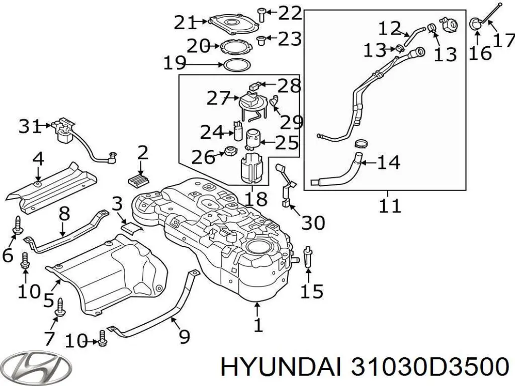  31030D3500 Hyundai/Kia