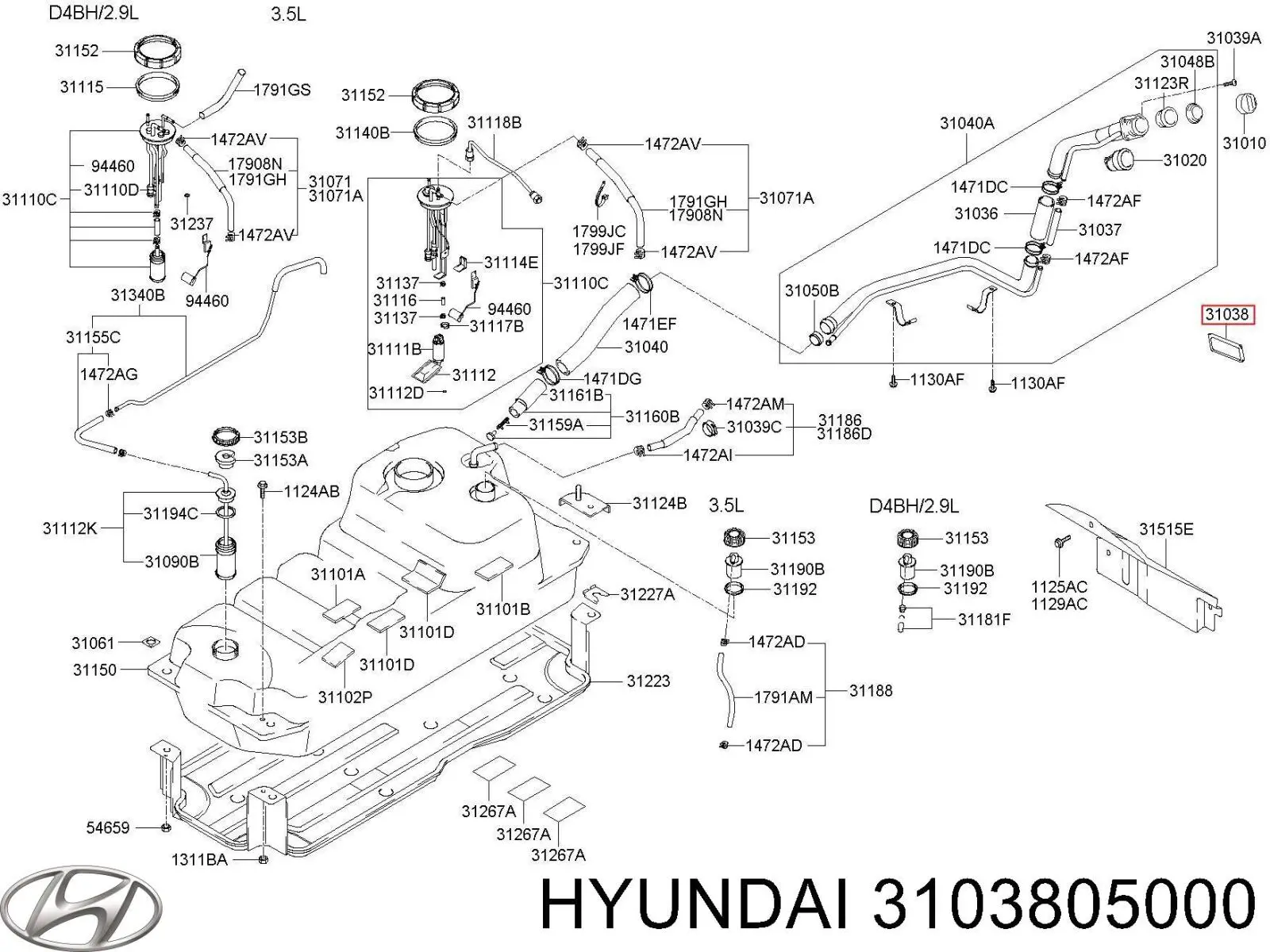  310381E000 Hyundai/Kia