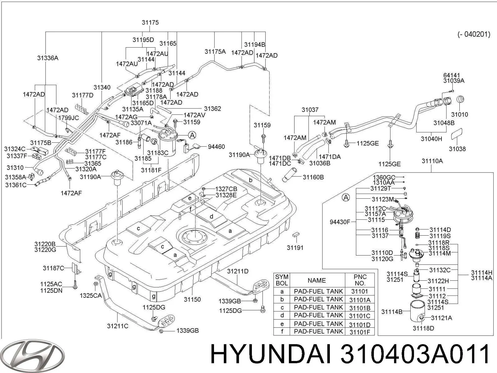  310403A011 Hyundai/Kia