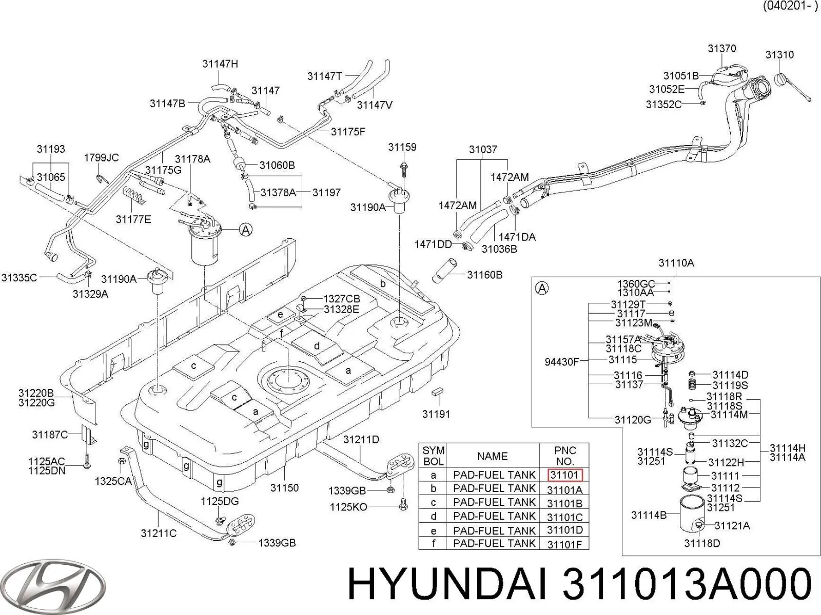  311013A000 Hyundai/Kia